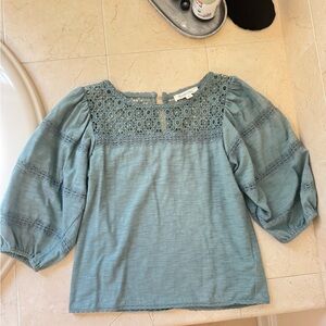 Elegant Sage green Lace Women's Top from Anthropology.